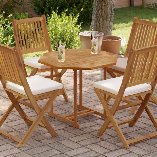 VidaXL Dessus de table 80x80x2.5 cm Teck de bois massif octogonal