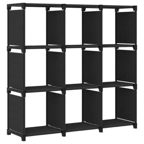 VIDAXL  9-Cube Display Shelf 103X30X107.5 Cm Fabric In Black
