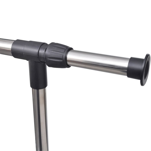 vidaXL Adjustable Clothes Rack 4 Castors 1 Hanging Rail