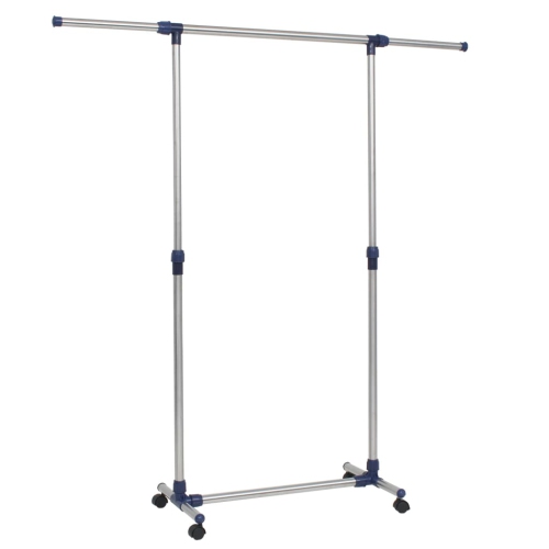 VidaXL – Porte-vêtements ajustable en acier inoxydable 165 x 44 x 150&nbsp;cm argenté