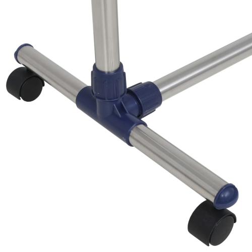 VidaXL – Porte-vêtements ajustable en acier inoxydable 165 x 44 x 150 cm argenté