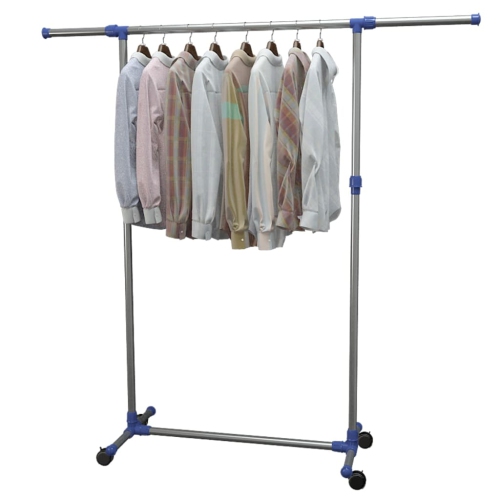 VidaXL – Porte-vêtements ajustable en acier inoxydable 165 x 44 x 150 cm argenté