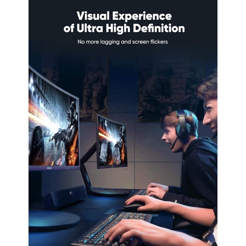 8K HDMI Cable 6.6FT/2M, 8K 60Hz, 4K 120Hz 48Gbps HDMI Cord Support 8K UHD, 4K HDR, HDCP 2.2&2.3, Dynamic HDR, eARC