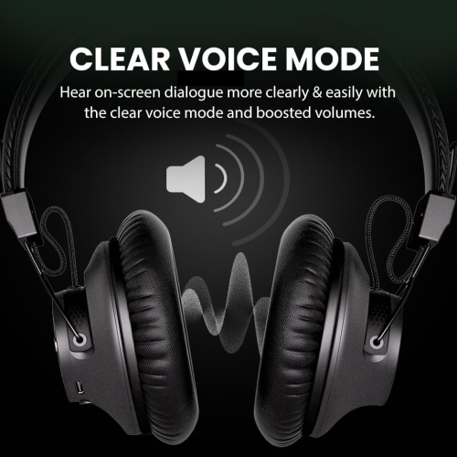 Avantree HT5009 Plus - Bluetooth 5.3 Wireless Headphones for TV Watching with Transmitter & Charging Dock, Pass-Through Support, Clear Voice Mode