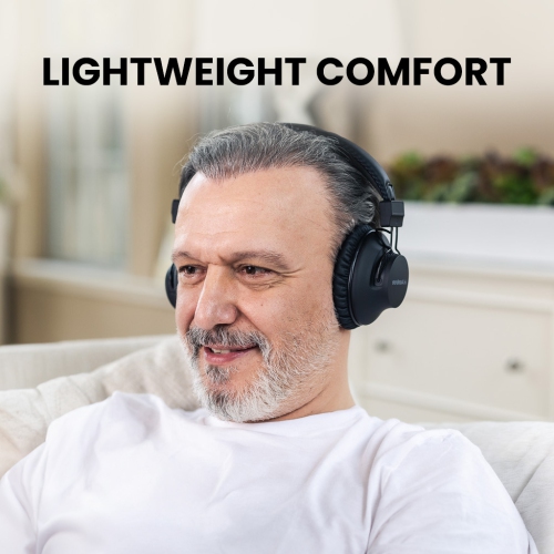 Avantree HT5009 Plus - Bluetooth 5.3 Wireless Headphones for TV Watching with Transmitter & Charging Dock, Pass-Through Support, Clear Voice Mode