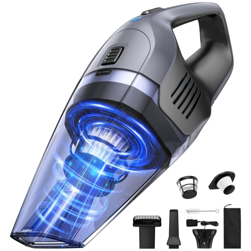 8000Pa Strong Suction Portable Hand Vacum Cordless with 25Mins Runtime Rechargeable Battery Lightweight for Home and Car Carpet Stairs Pet Hair Deep