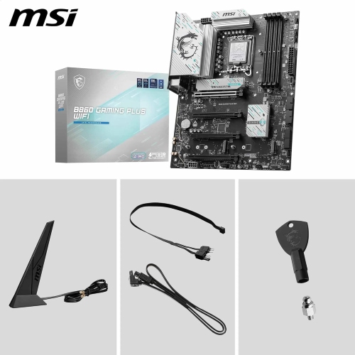 MSI B860 GAMING PLUS WIFI w/ DDR5-8600, PCIe 5.0 Slot, 3x M.2 Slots, 7.1 Audio, 5Gb LAN, Wi-Fi 7, BT 5.4