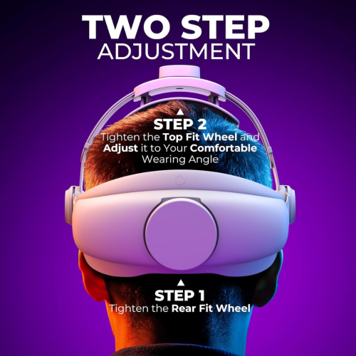 QH3 Pressure-Free Headstrap: Enhance Comfort with Added Top-Fit Adjustment - Compatible with Meta Quest 3S/Quest 3; Balances Weight at 3 Angles