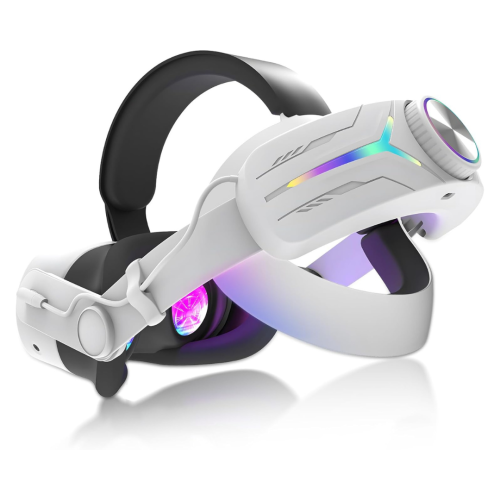 Head Strap Accessories Compatible for Quest 3S with Extended 12000mah Battery Pack, PD Fast Charging 9V 2A Extended Gaming Time with RGB Light