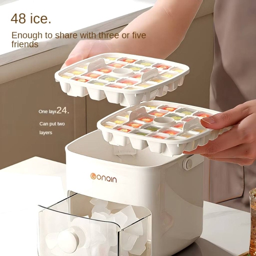 axGear Ice Cube Box Portable Storage Tray with Cover