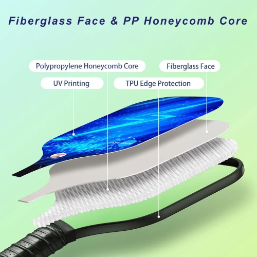axGear Pickleball Paddle Fiberglass Set USAPA Approved Fiberglass Rackets with Balls