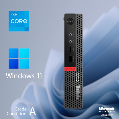 Refurbished (Excellent) - Lenovo ThinkCentre M920q Tiny Desktop, 8th Gen Intel Core i5-8500T 2.1GHz/ 16GB RAM/ 256GB SSD/ AC600 WIFI/ Windows 11 Pro Refurbished (Excellent) - Lenovo ThinkCentre M920q Tiny Desktop, 8th Gen Intel Core i5-8500T 2.1GHz/ 16GB RAM/ 256GB SSD/ AC600 WIFI/ Windows 11 Pro