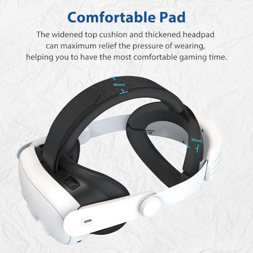 Head Strap Accessories Compatible with Quest 3S/3 DOBEWINGDELOU Replacement Elite Strap for Enhanced Comfort Adjustable Support with PU Sponge Pad