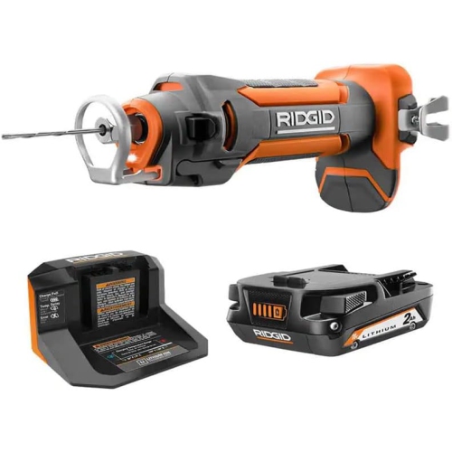 Trousse d'outils pour cloison sèche Ridgid, 18 V, batterie 2,0&nbsp;Ah et chargeur