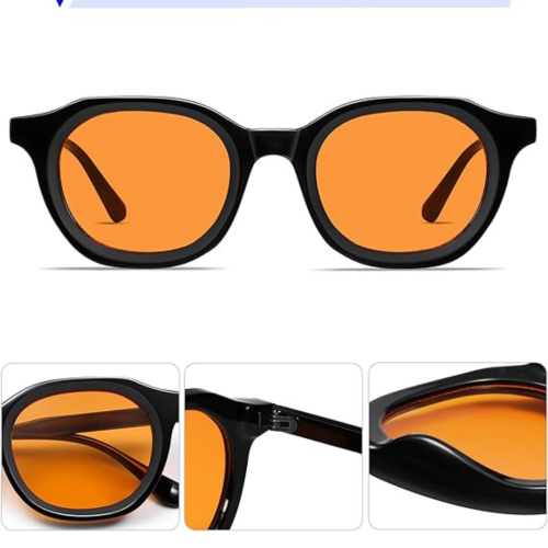 Retro Round Sunglasses for Men Women Vintage Circle Shades VL9829 46mm