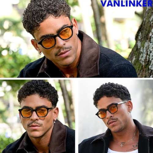 Retro Round Sunglasses for Men Women Vintage Circle Shades VL9829 46mm