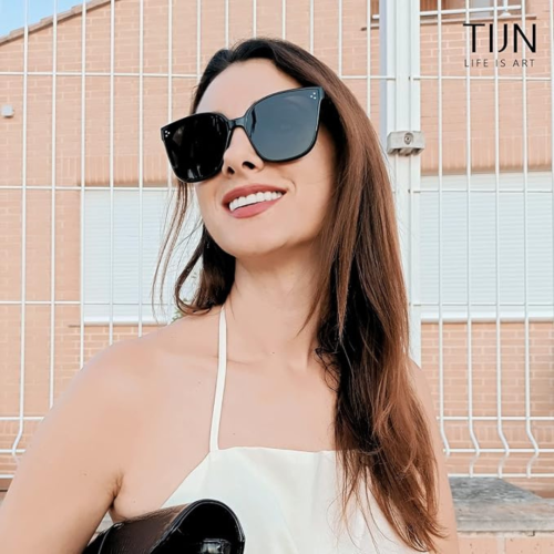 TIJN Polarized Sunglasses Women Men Oversized,UV Protection Sun Glasses Trendy Style,Large Square Shades,Big Frame Shady Rays
