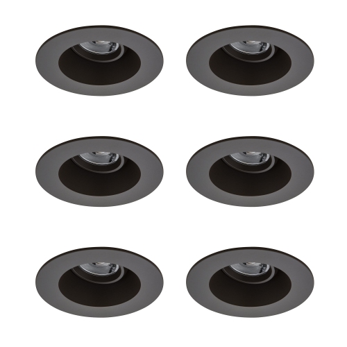 6 Pack Round 4 Inch Bronze LED Recessed Downlight – 4000K, Dimmable, IC & Wet Location Rated, 36° Beam, 5-Year Warranty