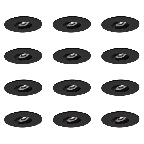 12 Pack Round 4 Inch Bronze LED Recessed Downlight – 4000K, Dimmable, IC & Wet Location Rated, 36° Beam, 5-Year Warranty