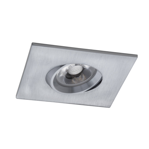 12 Pack Square 3 inch Satin Chrome LED Recessed Downlight – 3000K, Dimmable, IC & Wet Location Rated, 36° Beam, 5-Year Warranty