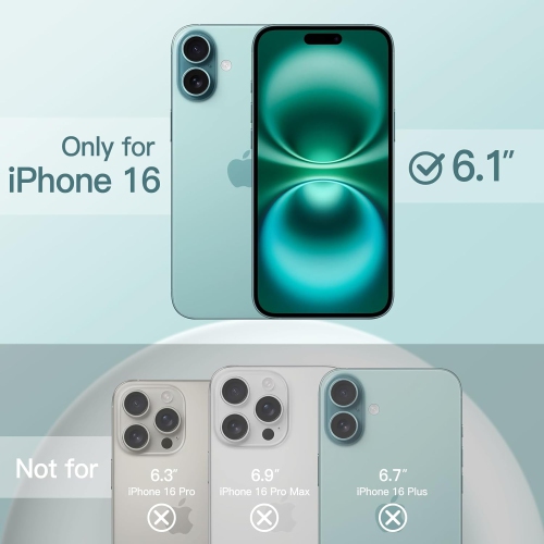 Liquid Silicone Case for iPhone 16 6.1-Inch, Silky Soft Touch Full-Body Protective Phone Case, Anti-Scratch Shockproof Cover with Microfiber Lining