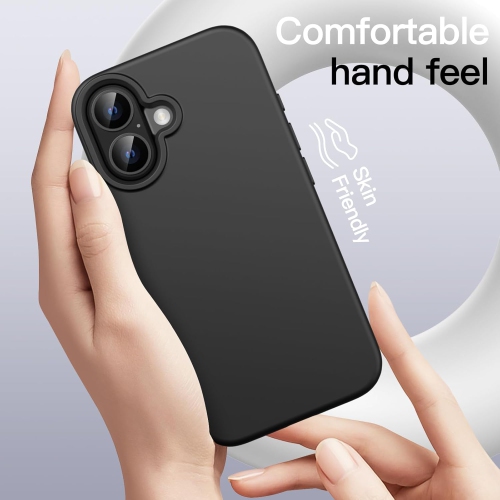 Liquid Silicone Case for iPhone 16 6.1-Inch, Silky Soft Touch Full-Body Protective Phone Case, Anti-Scratch Shockproof Cover with Microfiber Lining