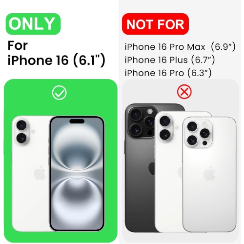 Liquid Silicone Case for iPhone 16 6.1-Inch, Silky Soft Touch Full-Body Protective Phone Case, Anti-Scratch Shockproof Cover with Microfiber Lining