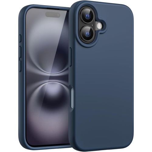 Étui en silicone liquide pour iPhone 16 6,1&nbsp;po, étui protecteur intégral Silky Soft Touch, étui antichoc antirayure avec doublure en microfibre