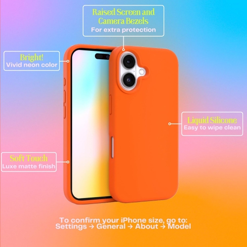Liquid Silicone Case for iPhone 16 6.1-Inch, Silky Soft Touch Full-Body Protective Phone Case, Anti-Scratch Shockproof Cover with Microfiber Lining