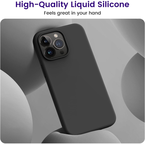 Liquid Silicone Case for iPhone 16 Pro, Silky Soft Touch Full-Body Protective Phone Case, Anti-Scratch Shockproof Cover with Microfiber Lining