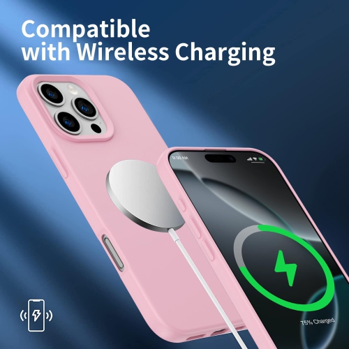 Liquid Silicone Case for iPhone 16 Pro, Silky Soft Touch Full-Body Protective Phone Case, Anti-Scratch Shockproof Cover with Microfiber Lining