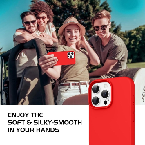 Liquid Silicone Case for iPhone 16 Pro Max, Silky Soft Touch Full-Body Protective Phone Case, Anti-Scratch Shockproof Cover with Microfiber Lining