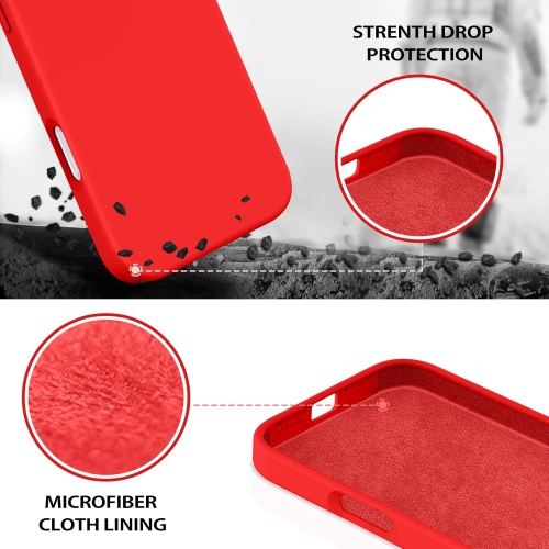 Liquid Silicone Case for iPhone 16 Pro Max, Silky Soft Touch Full-Body Protective Phone Case, Anti-Scratch Shockproof Cover with Microfiber Lining