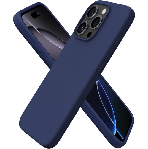 Liquid Silicone Case for iPhone 16 Pro Max, Silky Soft Touch Full-Body Protective Phone Case, Anti-Scratch Shockproof Cover with Microfiber Lining