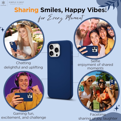 Liquid Silicone Case for iPhone 16 Pro Max, Silky Soft Touch Full-Body Protective Phone Case, Anti-Scratch Shockproof Cover with Microfiber Lining