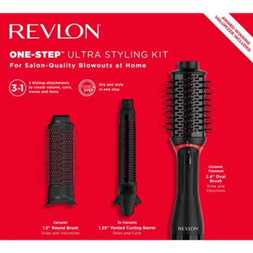 Refurbished Revlon One-Step 3-Piece Ultra Hair Styling Kit
