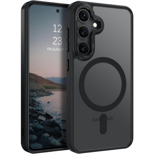 [CS] Étui magnétique en silicone mat avec MagSafe pour Samsung Galaxy A16, noir