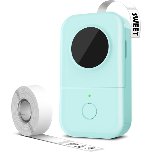 Image 1 de 6.. Mini-imprimante d'étiquettes Bluetooth portative D30 de Phomemo – avec 1 rouleau de papier à l'intérieur de l'emballage