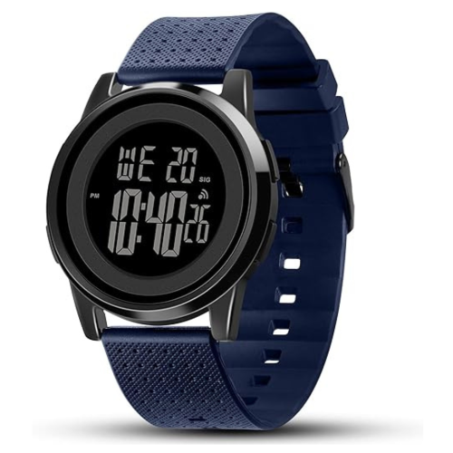 Mens Watch Ultra-Thin Digital Sports Watch Simple Waterproof Stainless Steel Fashion Wrist Watch for Men Women