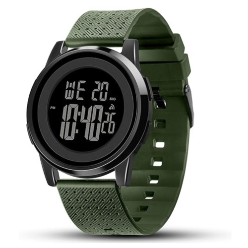 Mens Watch Ultra-Thin Digital Sports Watch Simple Waterproof Stainless Steel Fashion Wrist Watch for Men Women