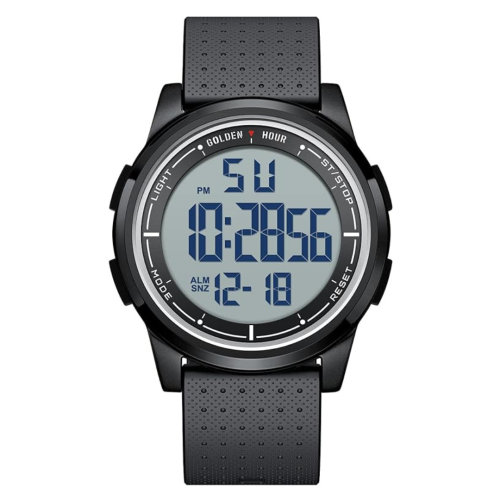 PRIME MADE  Golden Hour Ultra-Thin Minimalist Sports Waterproof Digital Watches Men With Wide-Angle Display Rubber Strap Wrist Watch for Men Women