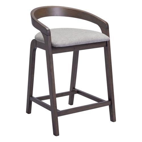 Tabouret de comptoir Troy gris tourterelle et espresso