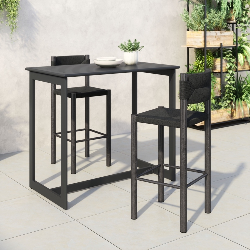 Tabouret de bar Iska, noir