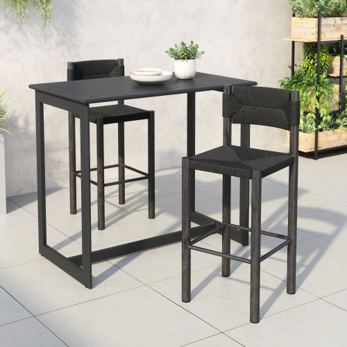 Tabouret de bar Iska, noir