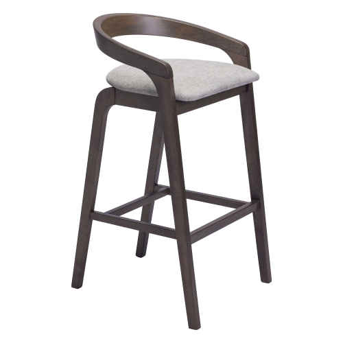 Troy Barstool Dove Gray & Espresso