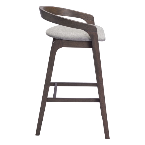 Troy Barstool Dove Gray & Espresso