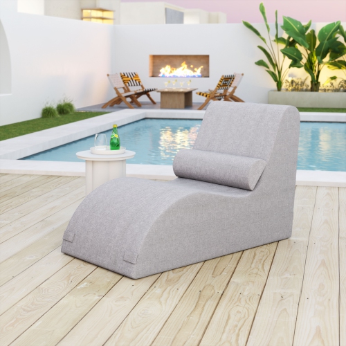 Chaise longue Luanda grise