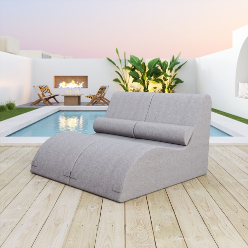 Chaise longue Luanda grise