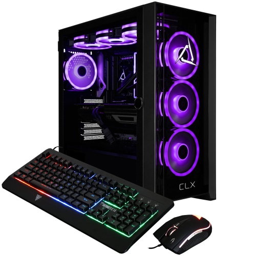 CLX SET Gaming Desktop - Liquid Cooled AMD Ryzen 7 9800X3D 4.7GHz 8-Core CPU, 32GB DDR5 Memory, RTX 4070 SUPER 12GB GDDR6X Graphics, 1TB SSD, 4TB