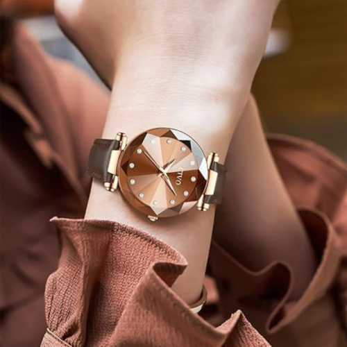 Womens Watch, Waterproof Ladies Watch, Analog Quartz Wrist Watches for Women Stainless Steel Mesh Strap Elegant Dress Designer Womens Watches Diamond